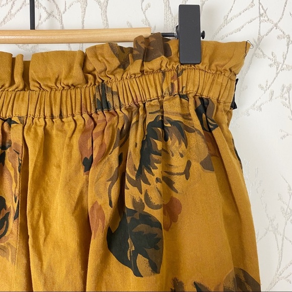 STARING AT STARS Paperbag Waist Cotton Floral Skirt Med Pockets Urban Outfitters - Picture 6 of 9